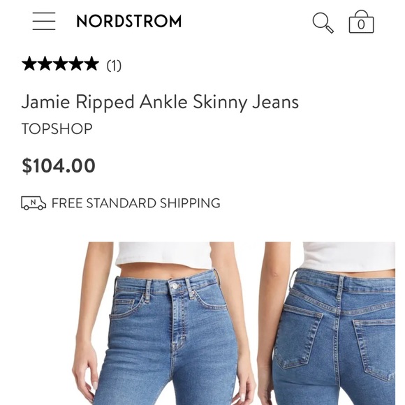 Topshop Jaime skinny jeans, size W28! - Picture 7 of 8